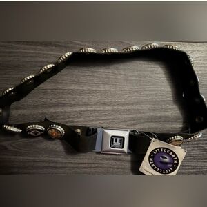 Little Earth Black Belt with Silver Details